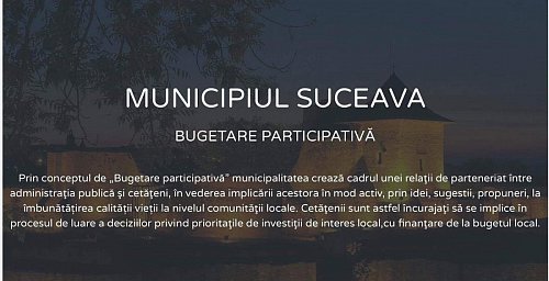 Propuneri de un milion de euro pentru bugetarea participativă din 2020 pot fi făcute de suceveni